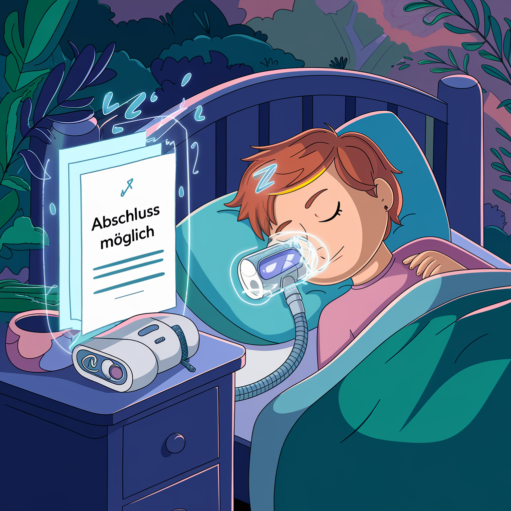 Eine Person im Bett die unter Schlafapnoe leidet